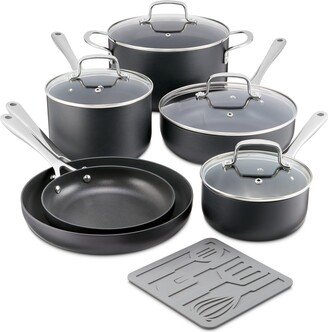 Hard-Anodized Aluminum Nonstick 11-Pc. Cookware Set, Created for Macy's