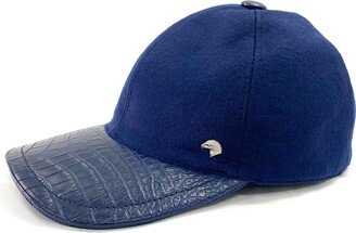 Men's Eagle Baseball Hat w/ Croc Leather