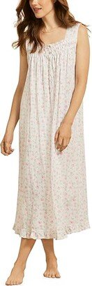 Sleeveless Ballet Gown (White Ground Rose) Women's Pajama