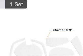 Unique Bargains Rounded Curved Mouse Feet 1.0mm for G602 Mouse White 6Pcs/1 Set