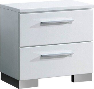 Contemporary Nightstand White