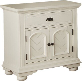 Aiden Cottage 1-Drawer Nightstand with Cabinet Door Chestnut