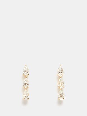 Diamond Dot Diamond & 18kt Gold Earrings