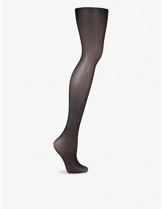 Womens Nearly Black Individual 10 Nylon-blend Tights