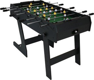 Sunnydaze Decor Sunnydaze Indoor Space-Saving Folding Family Foosball Soccer Game Table with Manual Scorers - 48 - Black