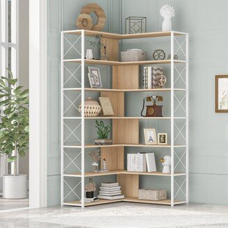 TiramisuBest L-Shaped Corner Bookcase