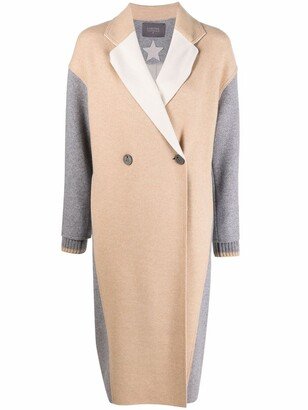 Virgin Wool-Blend Double-Breasted Coat-AA