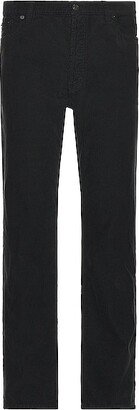 Relaxed Mid Waist Corduroy Pant in Black