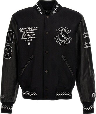 Embroidered bomber jacket-AF