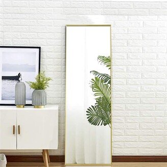 TONWIN Full Length Floor Mirror Hanging Standing Gold Aluminum Alloy Frame