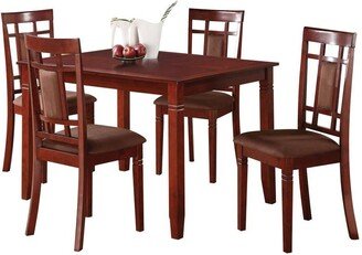 GREATPLANINC 5-Piece Rectangular Dining Table Kitchen Table Set with 4 Wooden Chairs