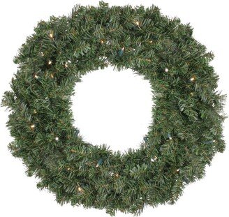 Northlight 24 Pre-Lit Led Canadian Pine Artificial Christmas Wreath - Clear Lights