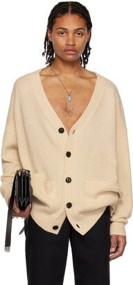 K.NGSLEY Off-White Oversized Cardigan