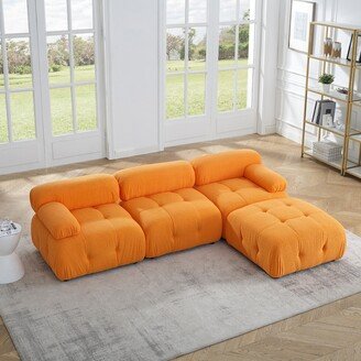 IGEMANINC Modular Sectional Sofa, Button Tufted Designed and DIY Combination,L Shaped Couch with Reversible Ottoman