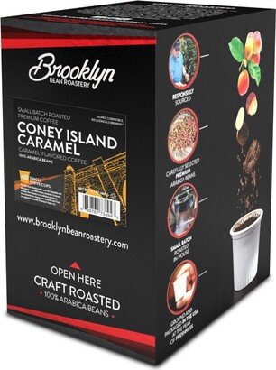 Brooklyn Beans Roastery Brooklyn Beans Coney Island Flavored Caramel Coffee Pods, 2.0 Keurig, 40 count