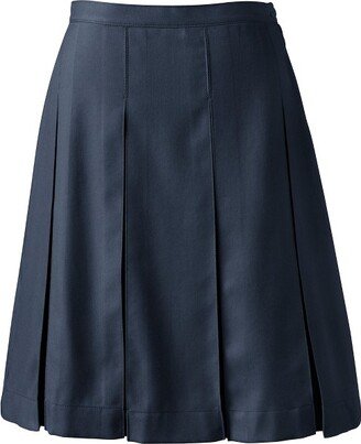 School Uniform Women's Box Pleat Skirt Top of Knee - 2 - Classic Navy