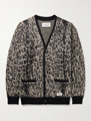 Leopard-Jacquard Cardigan-AA