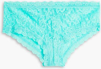 Stretch-lace low-rise briefs