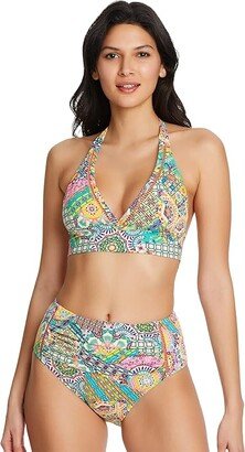 Seriously Sunny High-Waist Shirred Bottoms (Multi) Women's Swimwear