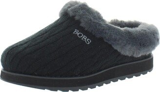 Bobs Keepsakes Womens Memory Foam Faux Fur Slip-On Slippers