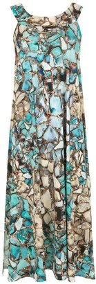 Geode Print Midi Dress