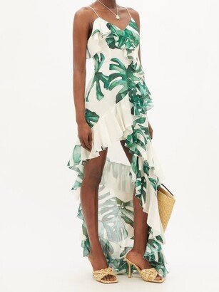 Stella Leaf-print Silk-blend Maxi Dress