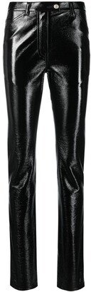 Faux-Leather Slim Trousers