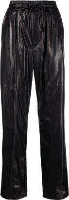 MARANT ÉTOILE Faux-Leather Straight Trousers