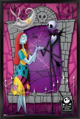 Trends International Disney Tim Burton's The Nightmare Before Christmas - Love Framed Wall Poster Prints Black Framed Version