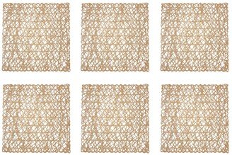 Woven Paper Square Placemat, Set of 6