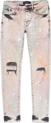 Acid-Wash Low-Rise Jeans