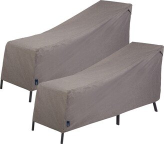 Modern Leisure® Garrison Patio Chaise Lounge Cover, 2-Pack, Waterproof, 65L x 28W x 29H, Heather Gray