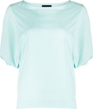 SPORT b. by agnès b. puff-sleeves cotton T-shirt