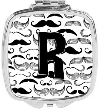 CJ2009-RSCM Letter R Moustache Initial Compact Mirror