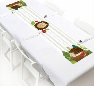 Big Dot Of Happiness Forest Hedgehogs - Birthday Party or Baby Shower Paper Table Runner - 12 x 60