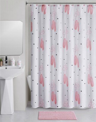 Olivia & Finn Olivia Finn Ballet Pink Shower Curtain Bath Set, 16 Pieces