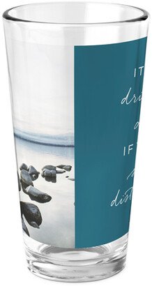 Pint Glasses: Social Distancing Drinks Pint Glass, Printed Pint, Set Of 1, Blue
