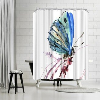 71 x 74 Shower Curtain, Butterfly Blue by Suren Nersisyan