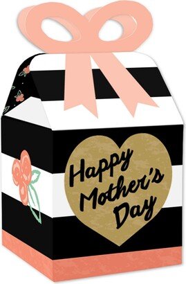 Big Dot Of Happiness Best Mom Ever - Square Favor Gift Boxes - Mother's Day Party Bow Boxes - 12 Ct