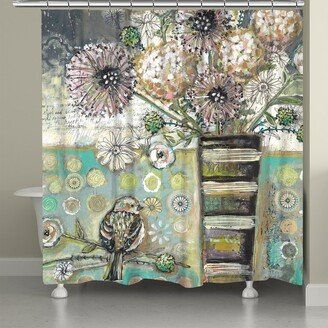 Bird And Bouquet Shower Curtain