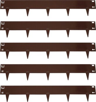 Sunnydaze Decor 5-Piece Steel Garden Border Fence Set - 16 ft