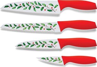 Holiday Printed Knives, Set of 4