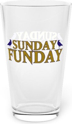 Baltimore Sports 16 Oz Ravens Pint Glass | Sunday Funday Football Barware - Tailgate Drinkware Man Cave Essentials