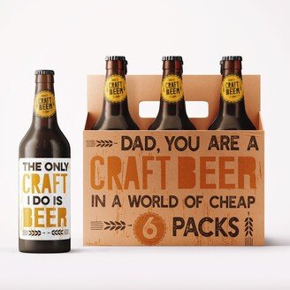 Father's Day Beer Bottle Holder Dad You Are A Craft Drink Carrier For Or Grandpa Six Pack & Optional Labels Gift - Mbb-016