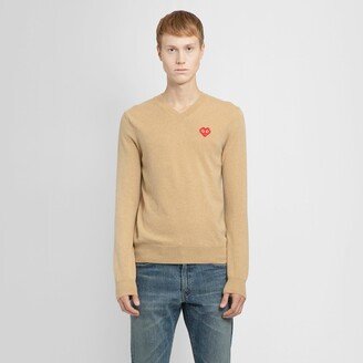 Man Beige Knitwear