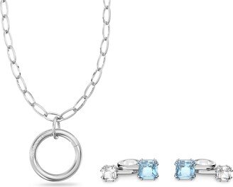 Pod jewelry, Blue, Silver-tone plated