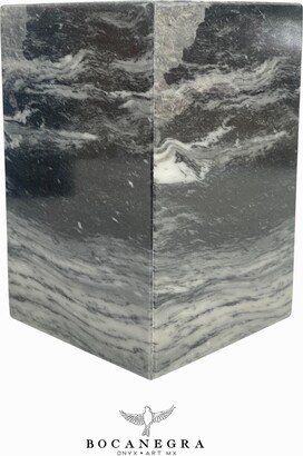 Beautiful Gray Marble Cremation Urn For Human Or Pet Ashes, Ash Container, Vessel-AA