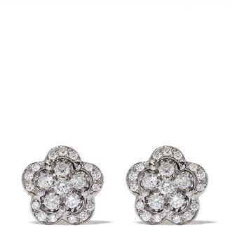 18kt white gold Figlia dei Fiori diamond stud earrings