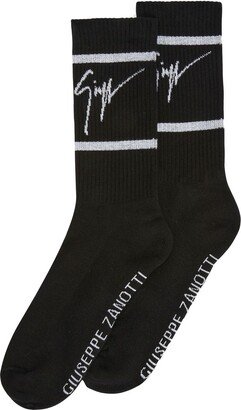 Intarsia-Logo Ankle Socks