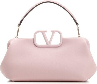 VLogo Plaque Small Clutch Bag-AA